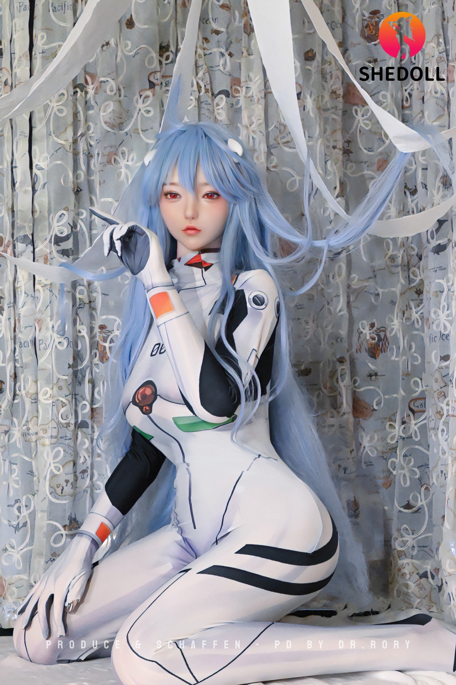 Seksa lelle Rei Ajanami (SHEDOLL 168 cm D-Cus #SH170 2.0 silikons)