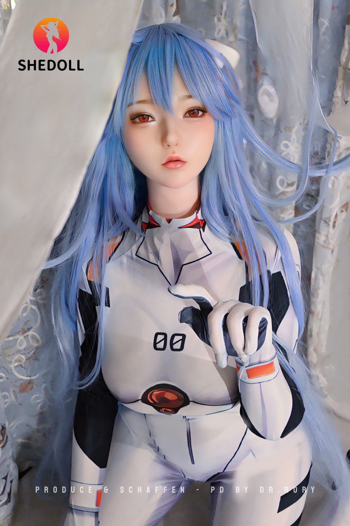 Seksa lelle Rei Ajanami (SHEDOLL 168 cm D-Cus #SH170 2.0 silikons)