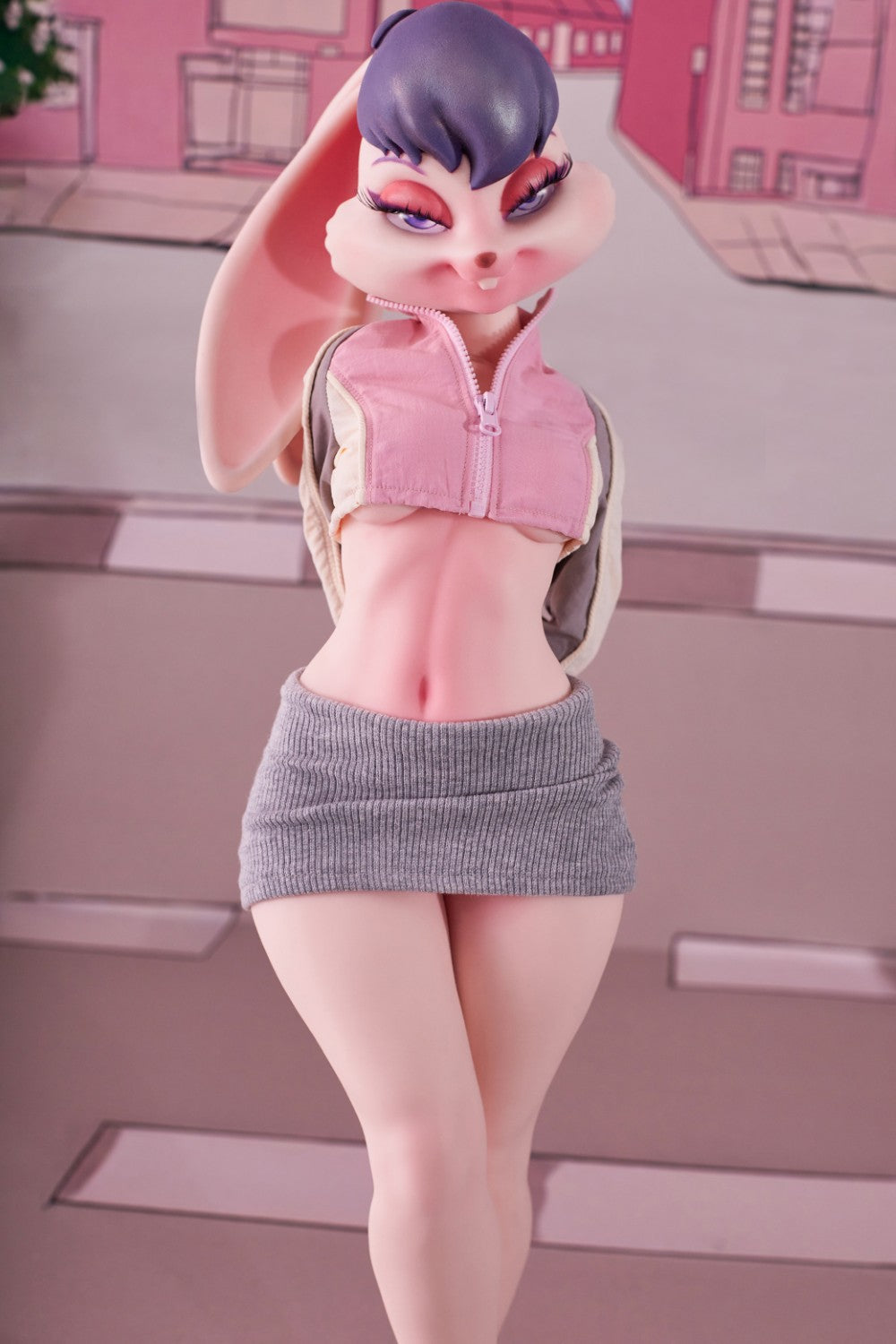 Seksa lelle Lori Bunny (Climax Lelle Mini 70 cm C-kauss, silikons)