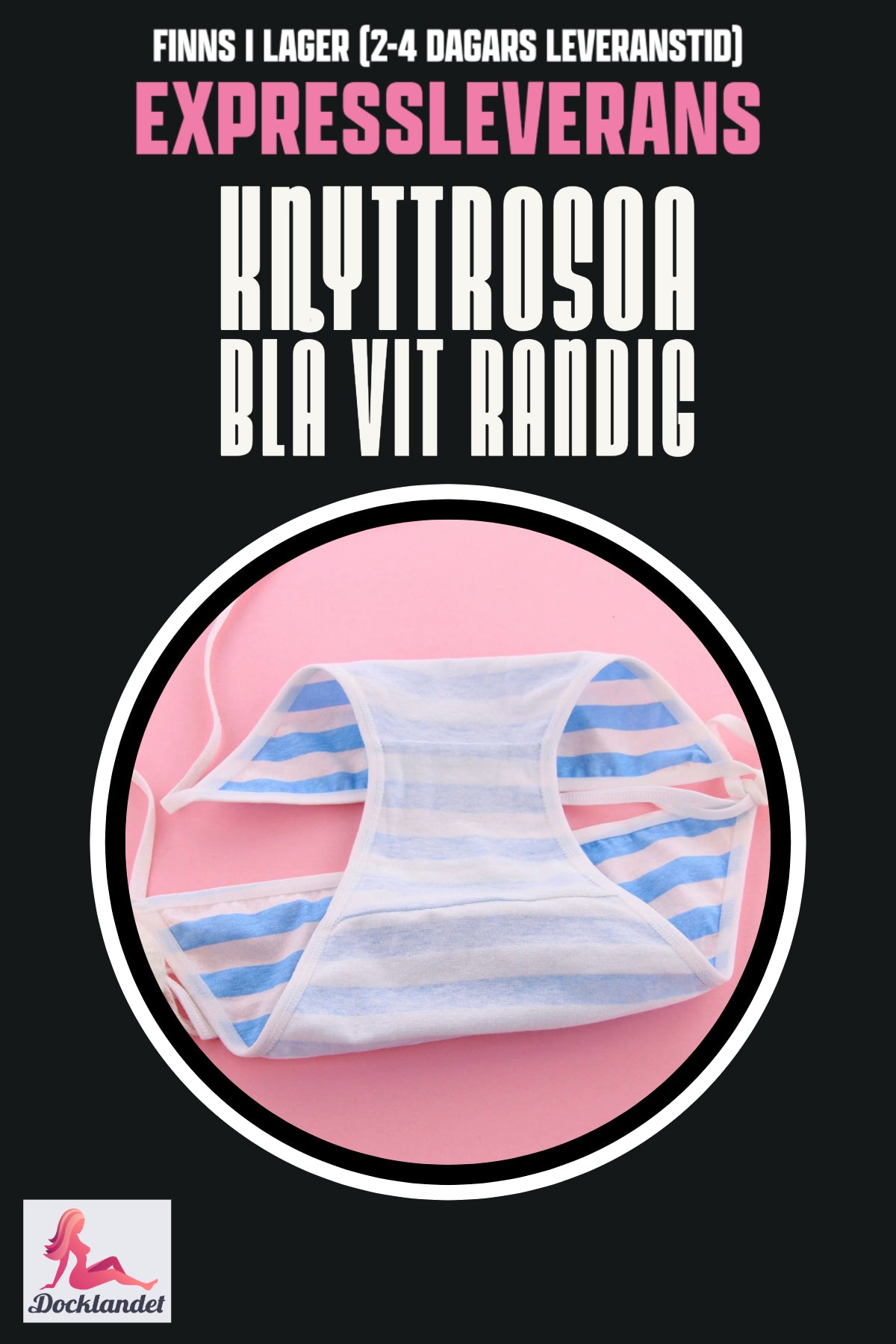 Kaklasaites roze seksa lellei (rozā/zili balta, svītraina)