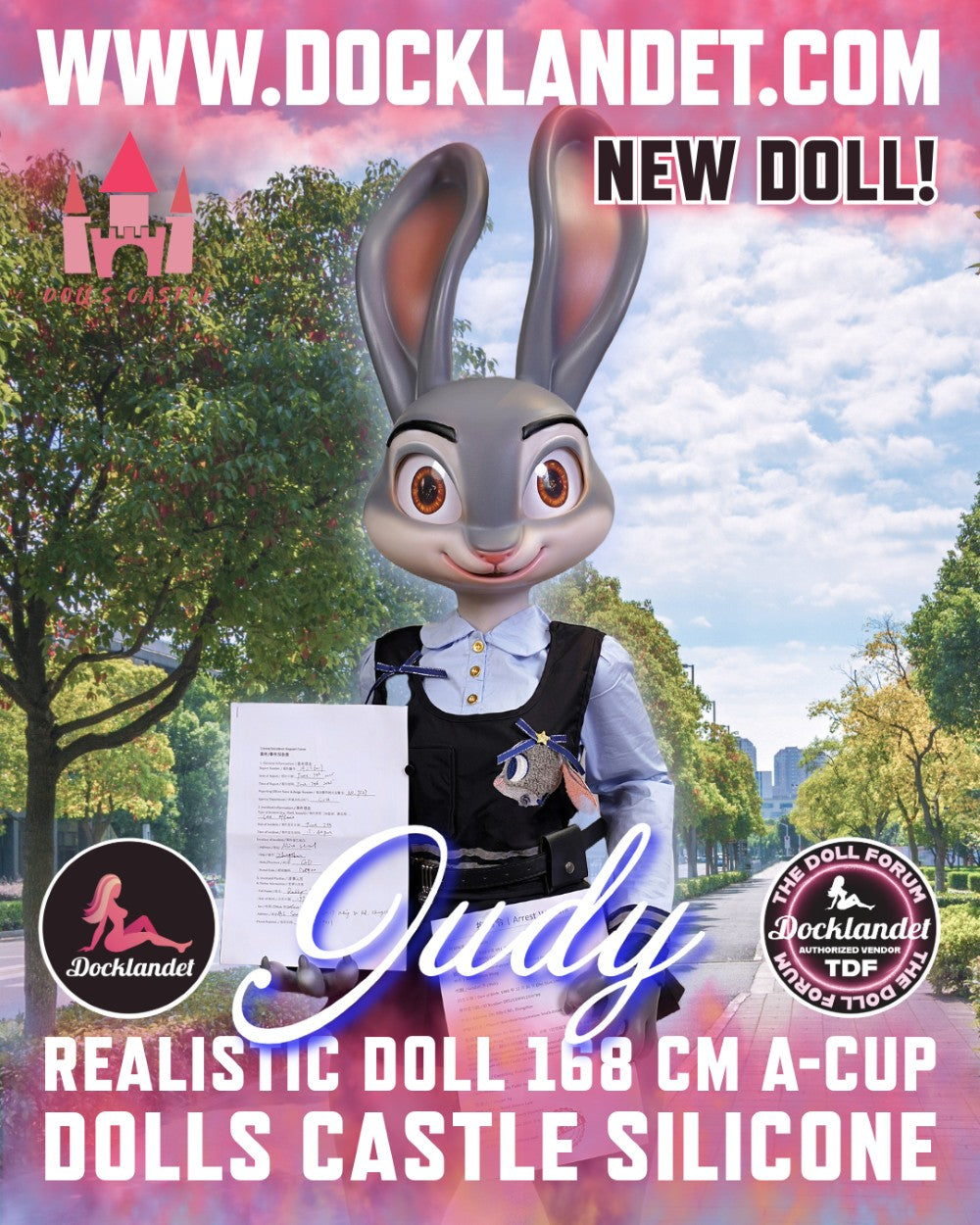 Seksa lelle Džūdija Trusītis (Dolls Castle 168 cm A-Cus silikona)