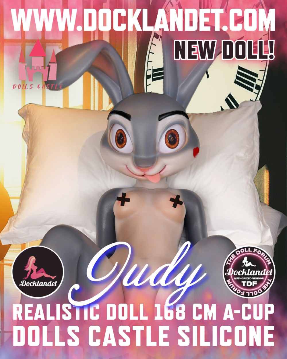 Seksa lelle Džūdija Trusītis (Dolls Castle 168 cm A-Cus silikona)