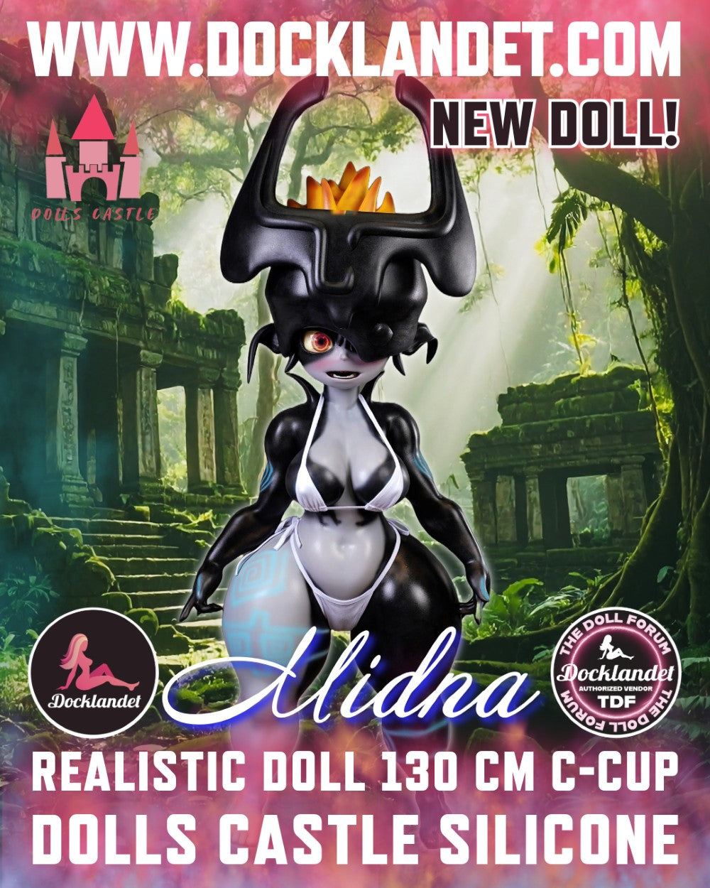 Seksa lelle Midna (Dolls Castle 130 cm C-Cup #SZ6 silikona)