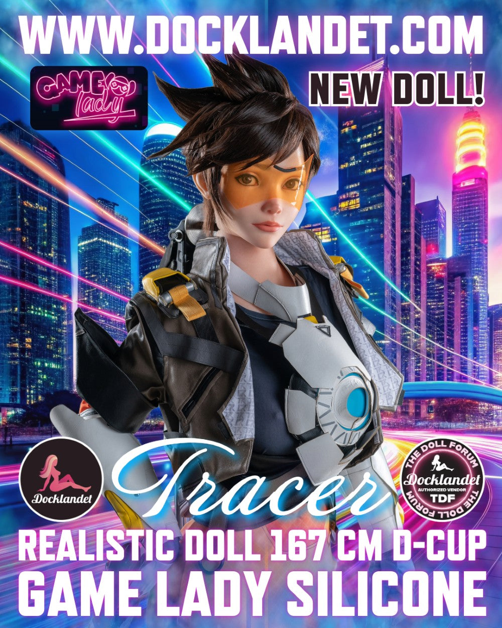 Tracer Sex Doll (Game Lady 167cm D-Cup Nr.29-1 silikons)