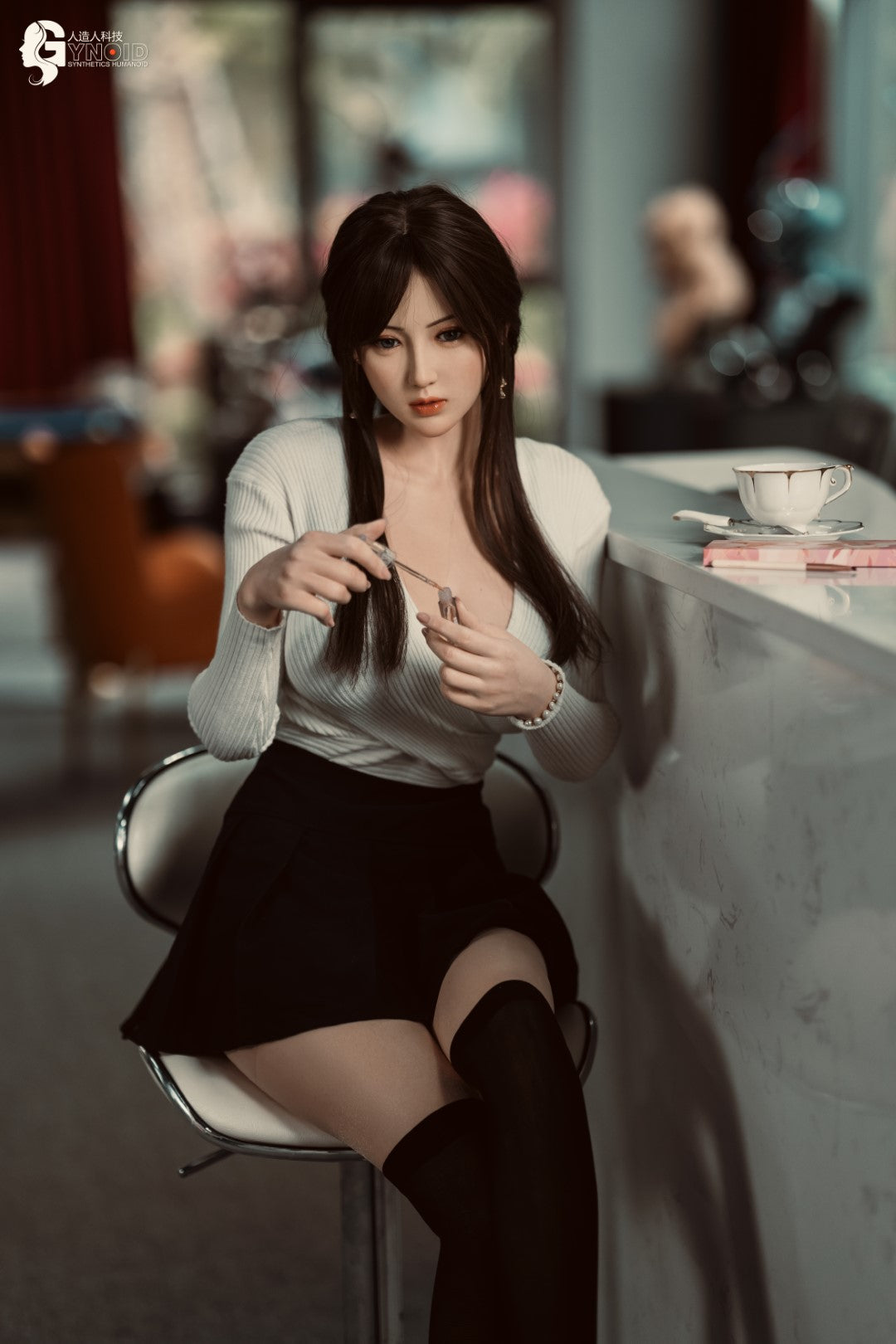 Seksa lelle Leyla Model 19R Deluxe (Gynoid Doll 168 cm F-Cup silikona)
