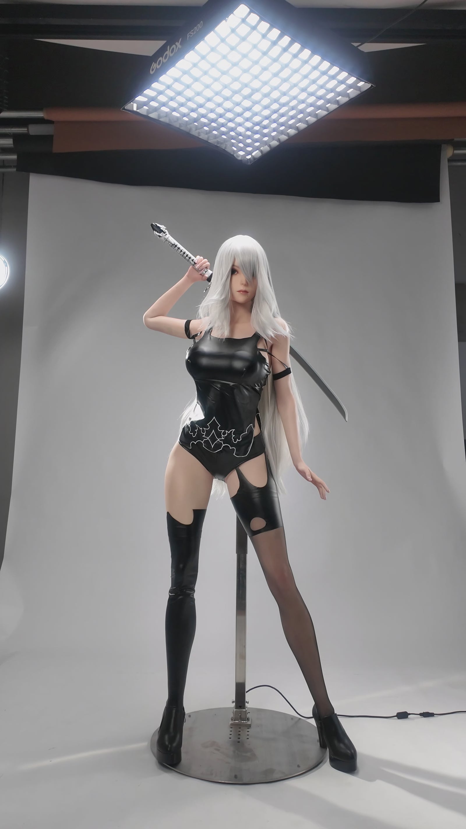 Seksa lelle Yorha A2 (Game Lady 171 cm E-Cup Nr.18-2 silikona)