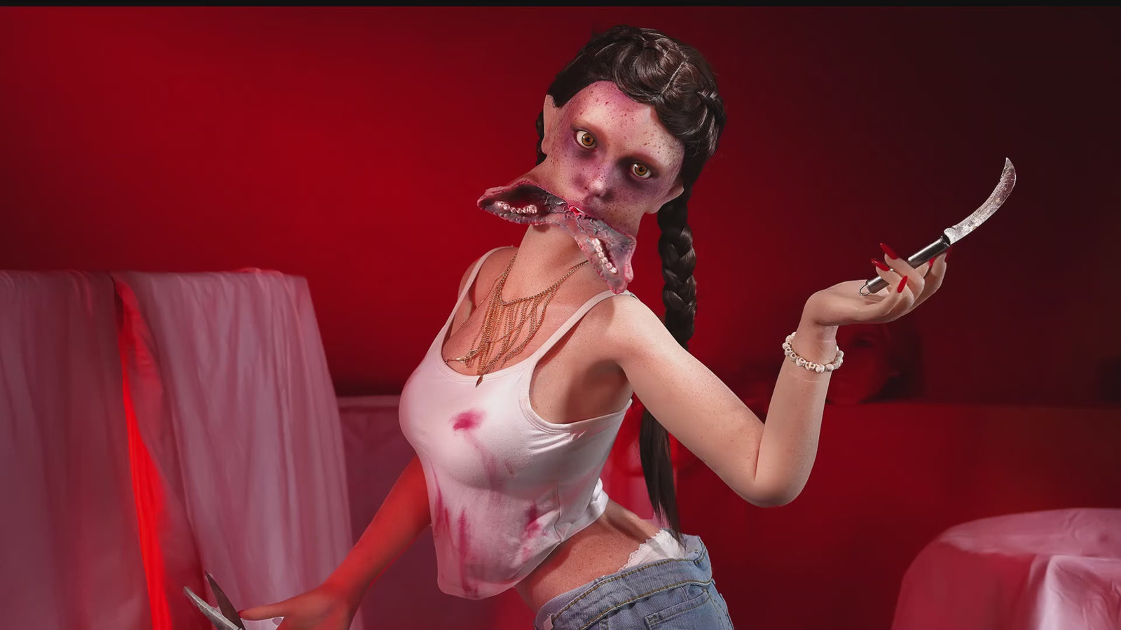 Zombiella seksa lelle (Dolls Castle 158 cm D-Cup #Z1 silikona)