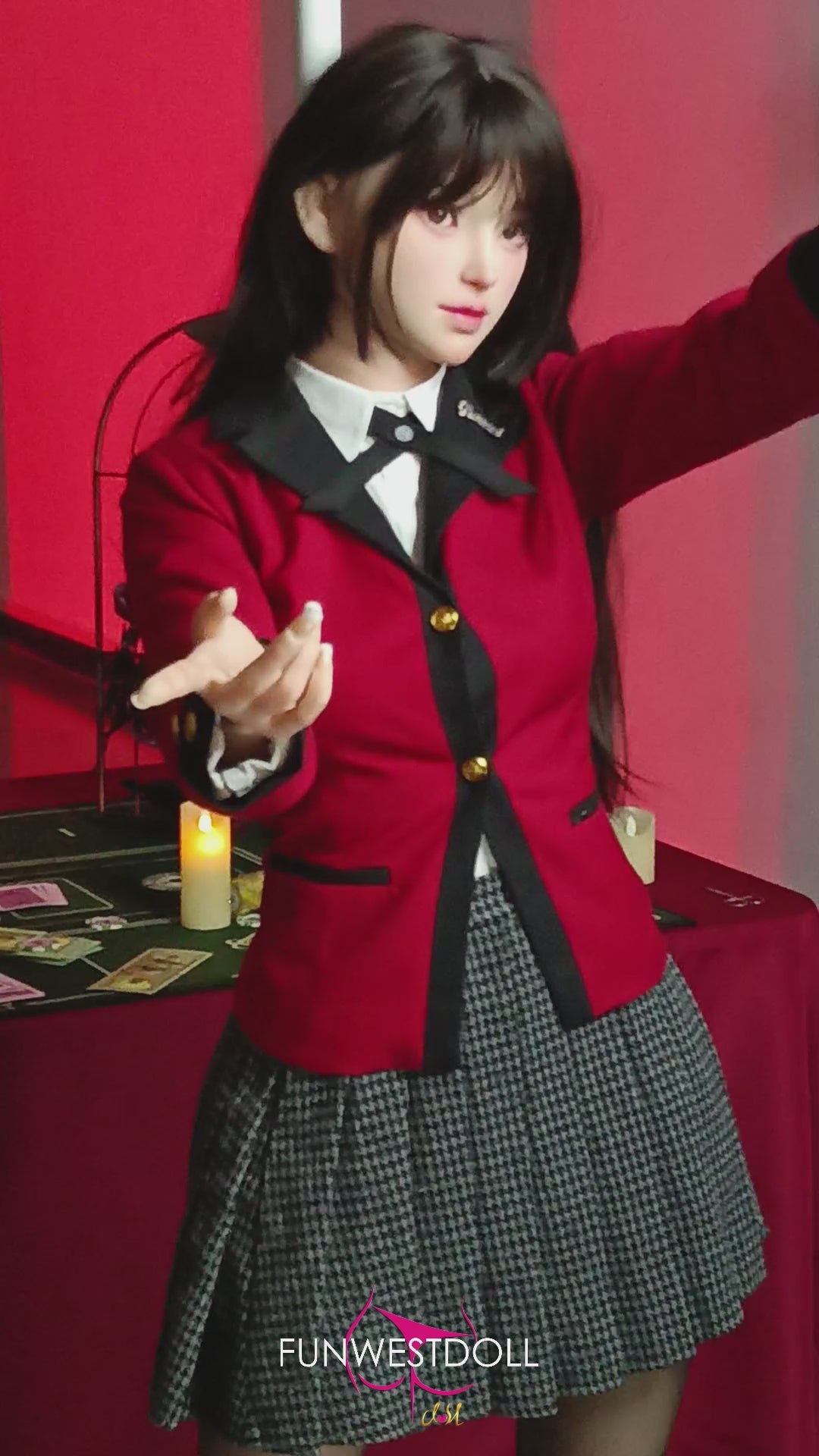 Yumeko Jabami seksa lelle (FunWest Doll 159 cm A-kauss #038S silikons)