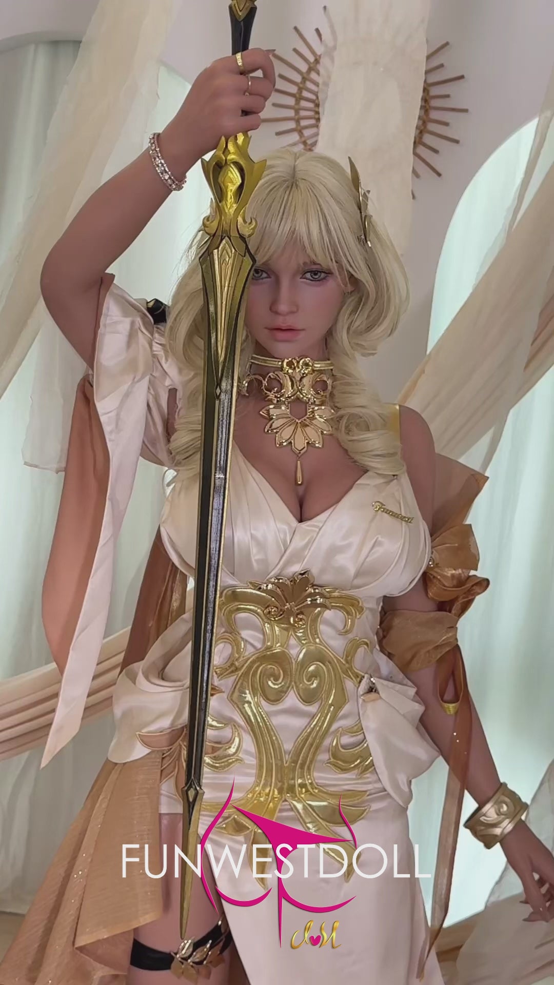 Bella seksa lelle (FunWest Doll 157 cm G-kauss #037SJ RST silikons)
