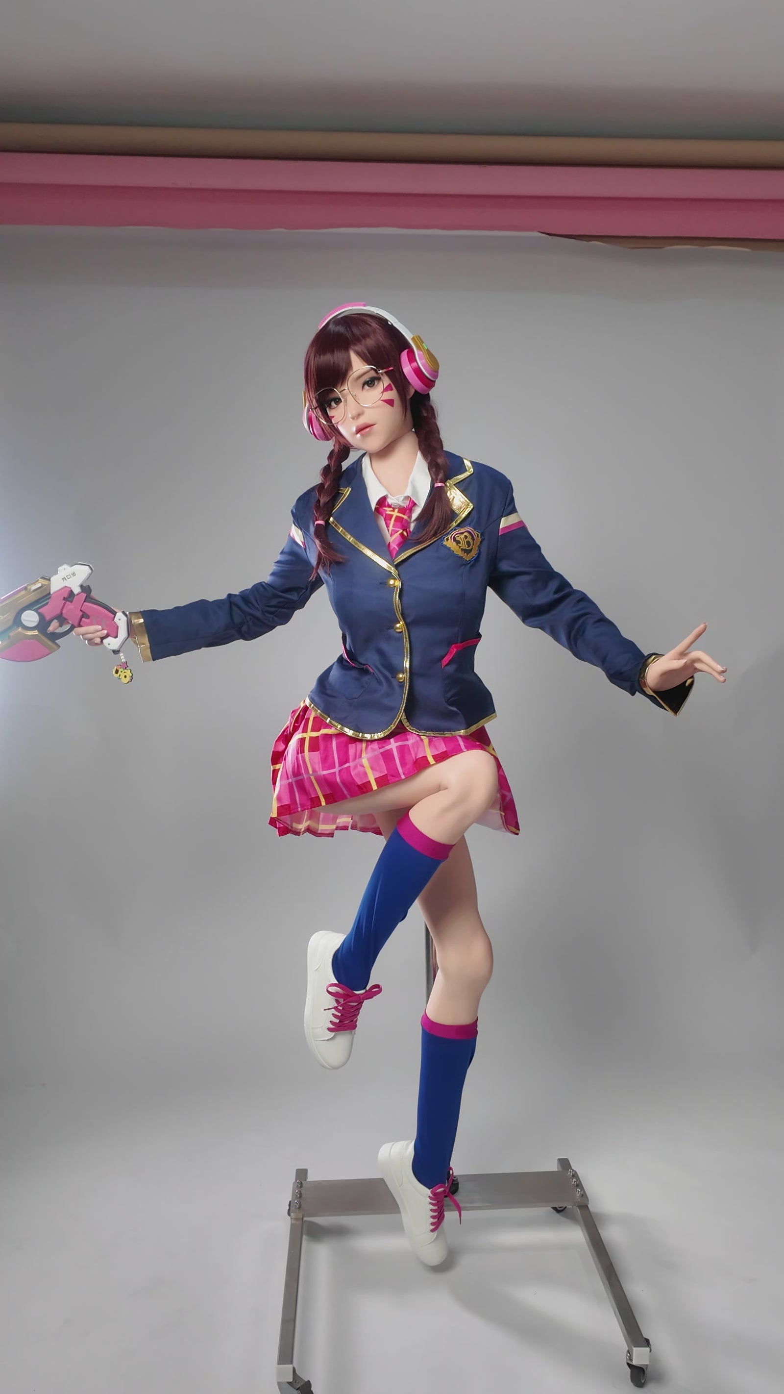 D.Va Hana Dziesmas seksa lelle (Game Lady 166cm E-Cup Nr.23 silikons)