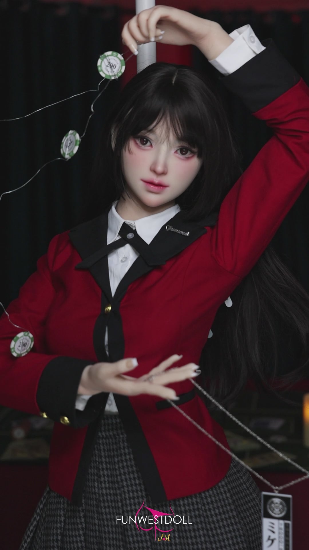 Yumeko Jabami seksa lelle (FunWest Doll 159 cm A-kauss #038S silikons)