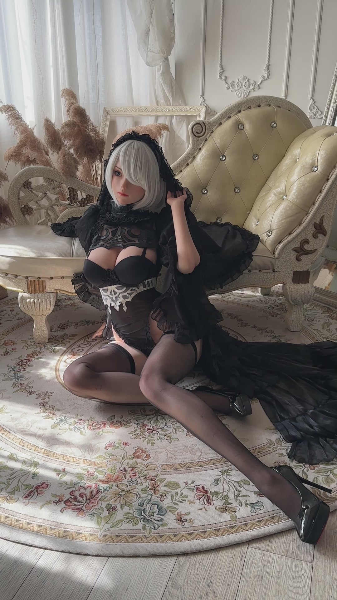 Seksa lelle Yorha 2B (Game Lady 171 cm E-Cup Nr. 18 silikona)