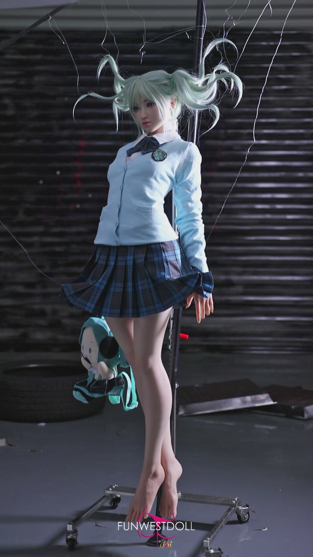 Hatsune Miko seksa lelle (FunWest Doll 159 cm A-Cus #041S silikons)