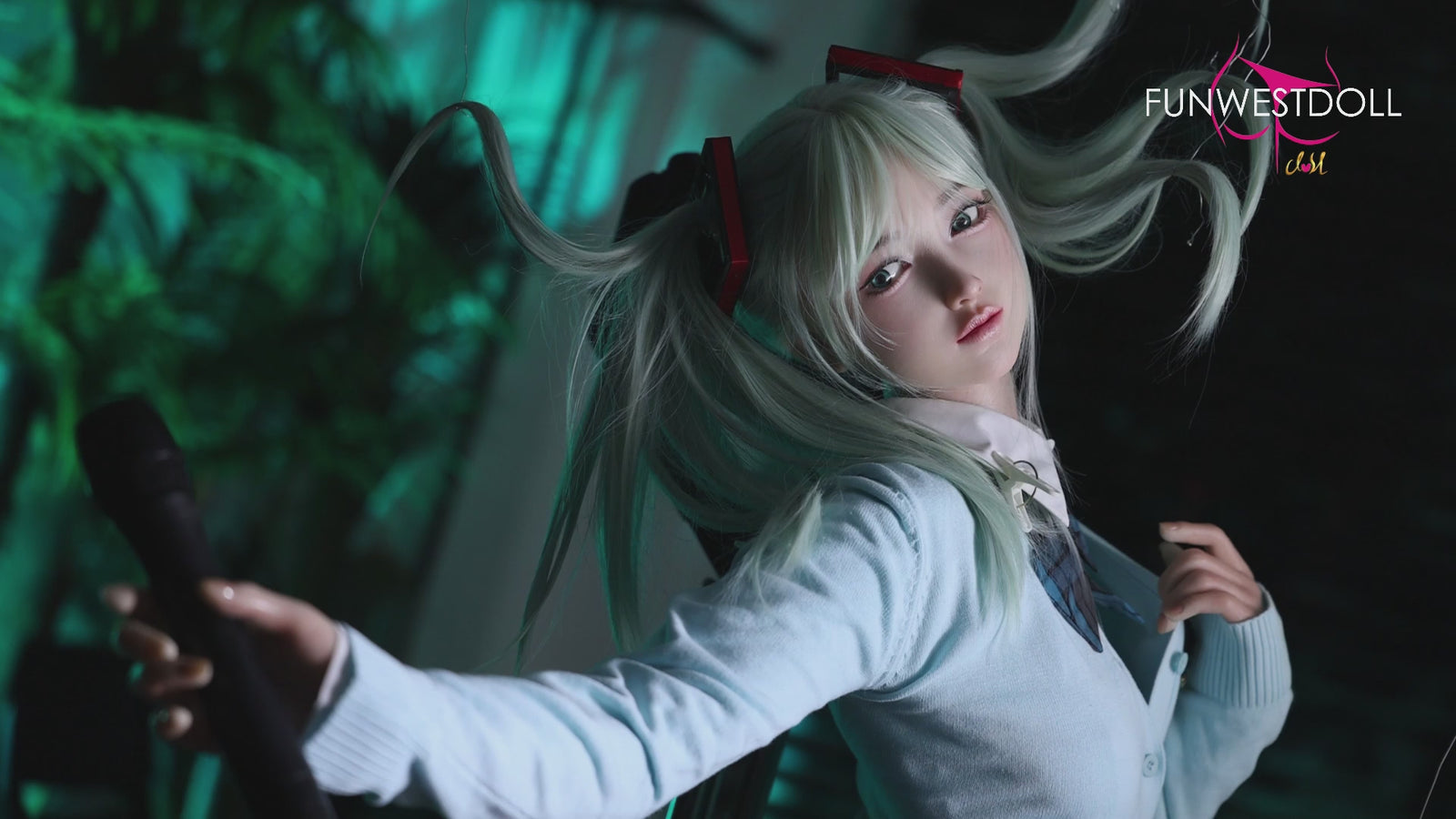 Hatsune Miko seksa lelle (FunWest Doll 159 cm A-Cus #041S silikons)