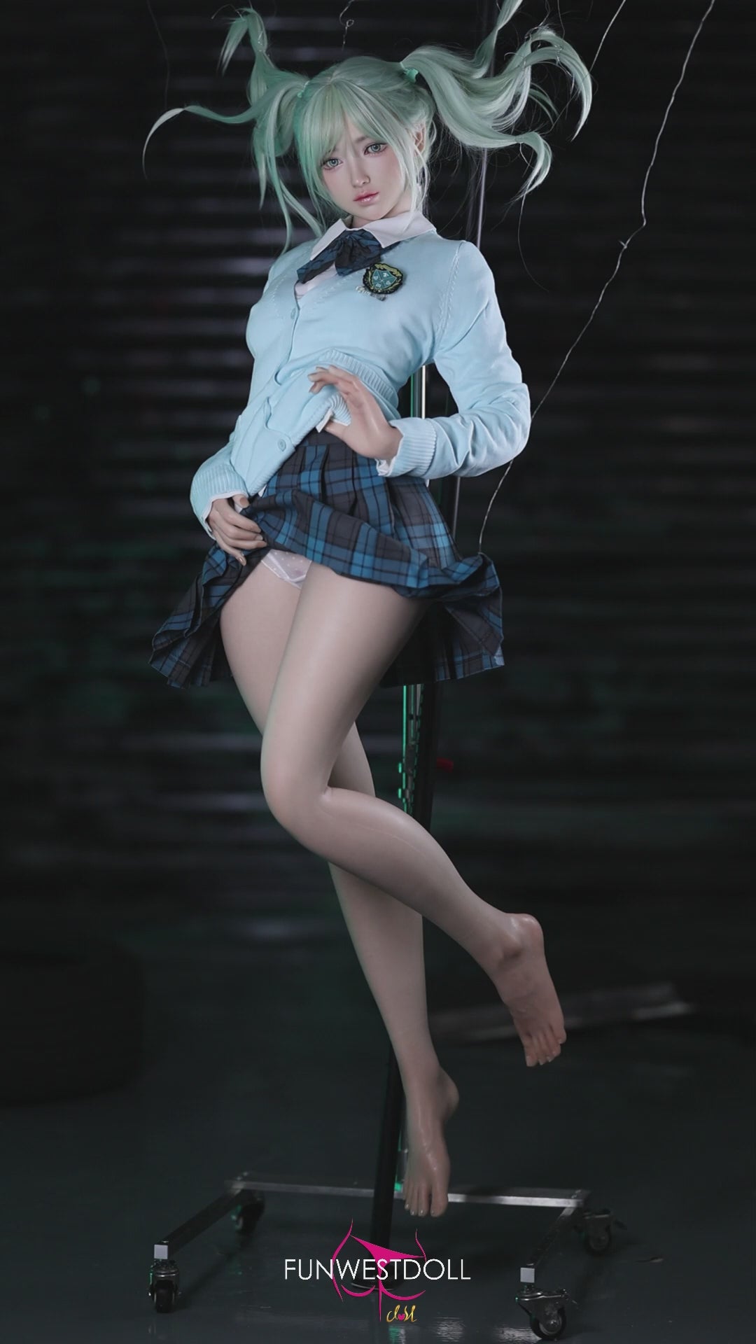 Hatsune Miko seksa lelle (FunWest Doll 159 cm A-Cus #041S silikons)