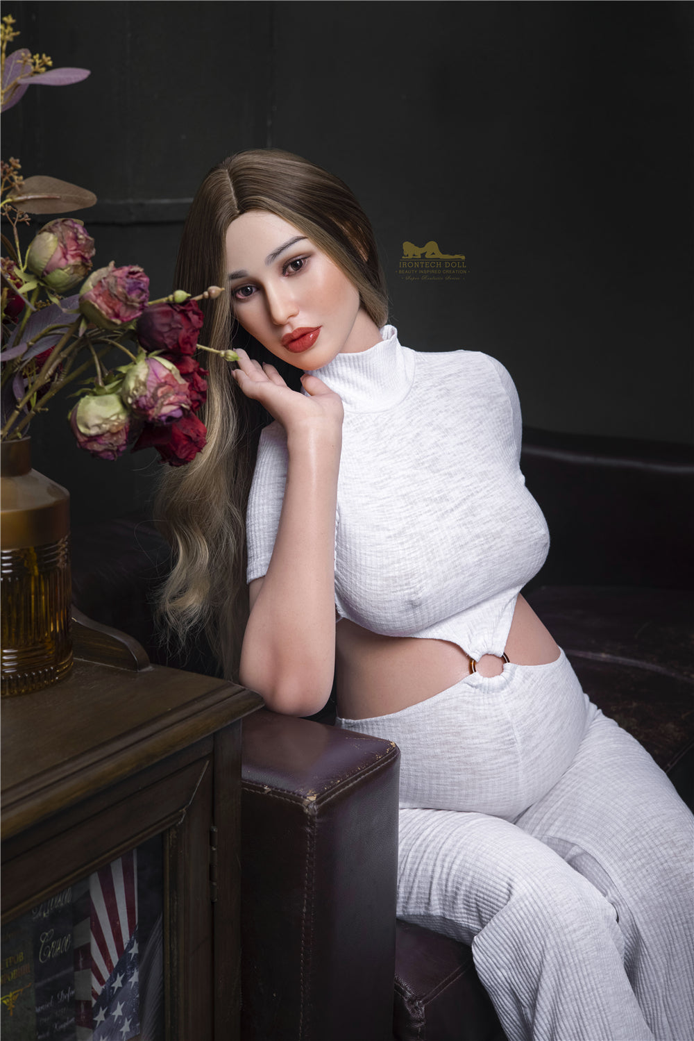 Pērļu seksa lelle grūtniecēm (Irontech Doll 158 cm D-Cup S19 silikona)