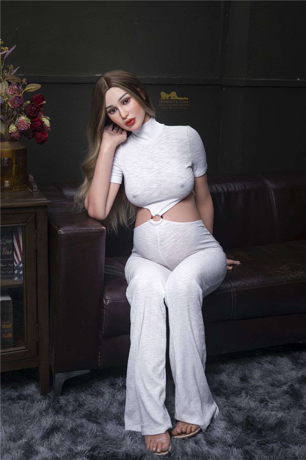 Pērļu seksa lelle grūtniecēm (Irontech Doll 158 cm D-Cup S19 silikona)