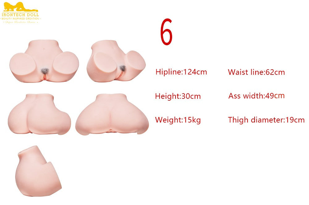 Īpaši liela, izliekta seksa lelle pēc dibena (Irontech Doll Gurni 125 cm TPE)