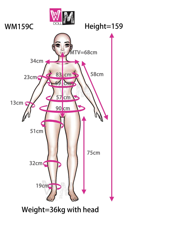 Seksa lelle Klāra (WM-Doll 159 cm C-Cup #326 TPE)